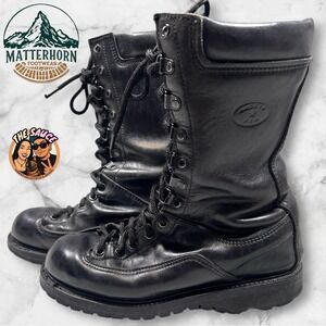 MATTERHORN 1950 Vintage 8 M Gore-Tex Vibram Thisulate Black Leather Boots *READ*